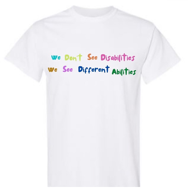 Kids different abilities unisex t-shirt product mockup